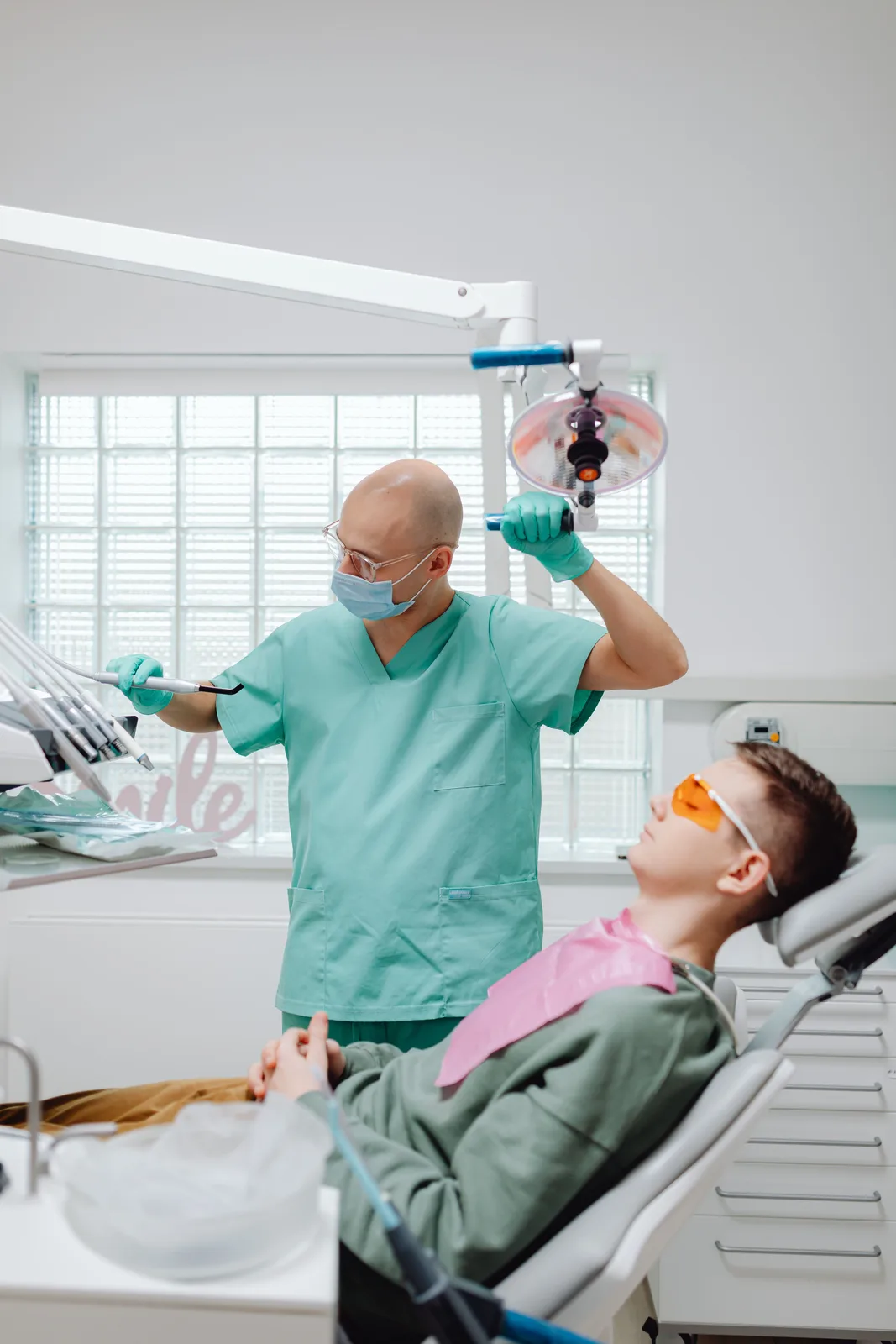 Preparing the operatory for treatment, referred to in the Full Mouth Restoration section for Winnipeg